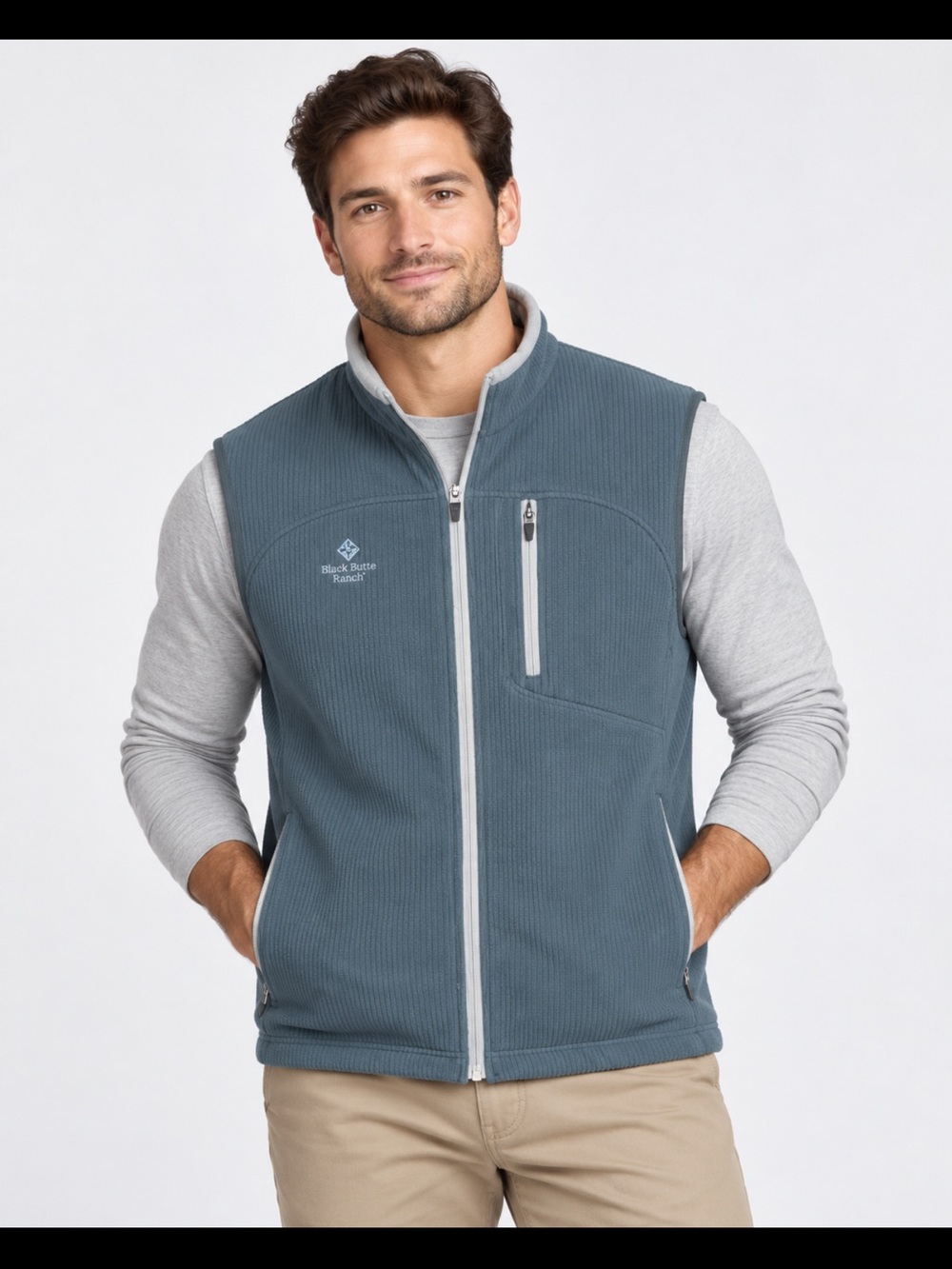 Sun Mountain Hardwear Men's Blue Full-Zip Vest XL